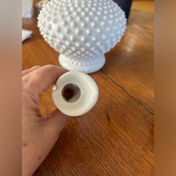 Vintage Numbered Mini White Hand Torch Candle Holder/Bud Vase - Picture 2 of 7